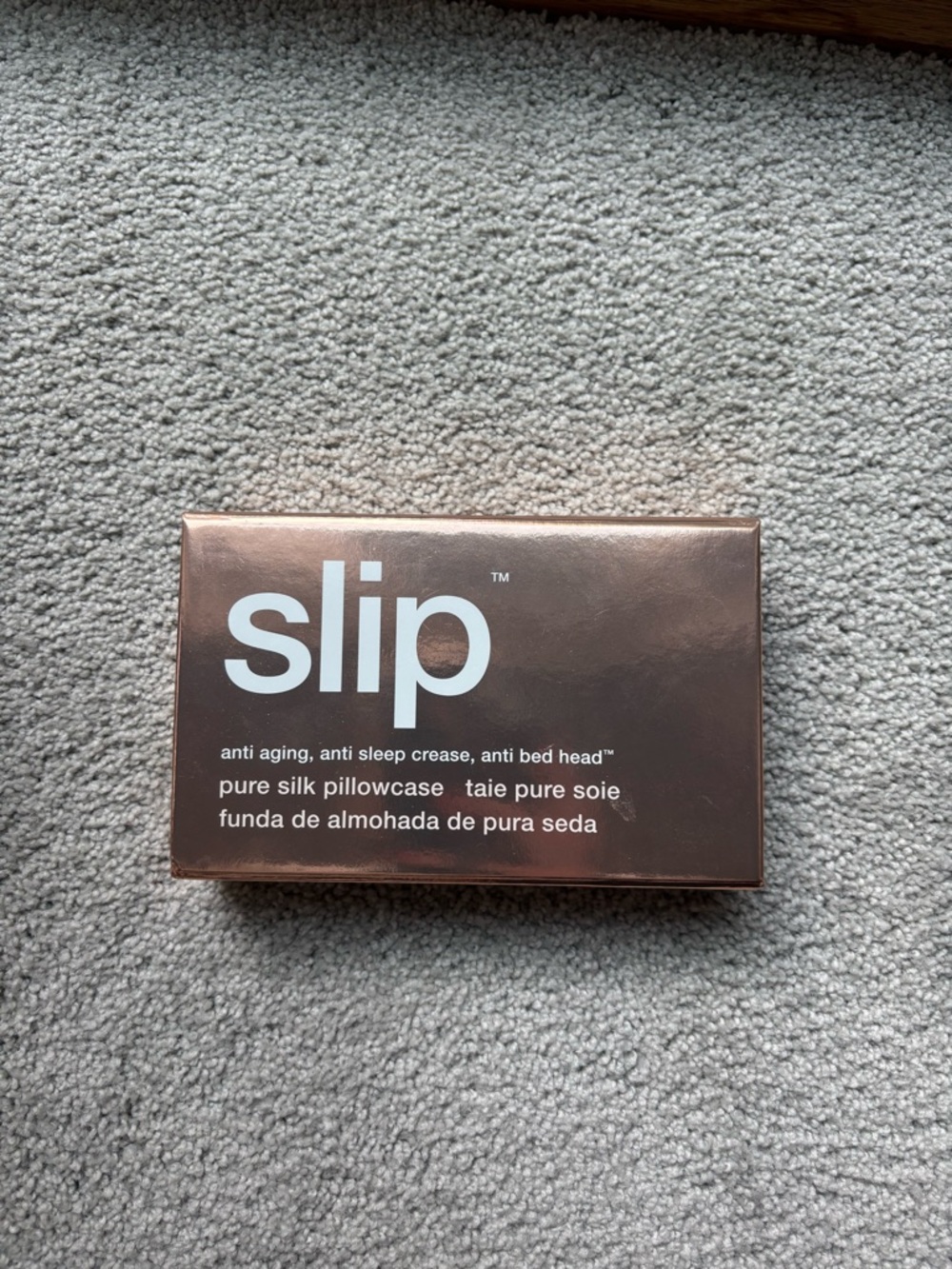 Slip silk rose gold queen pillowcase